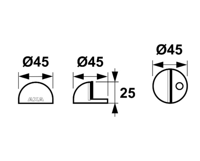AXA Deurstopper FS45 Zwart