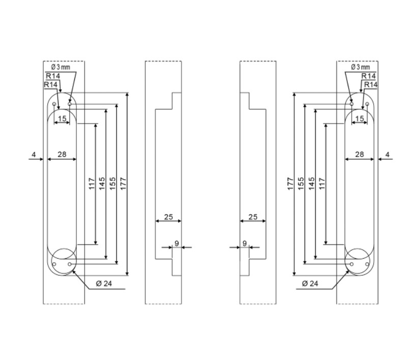 AXA verdekt scharnier 1910-3D grijs 80 kg