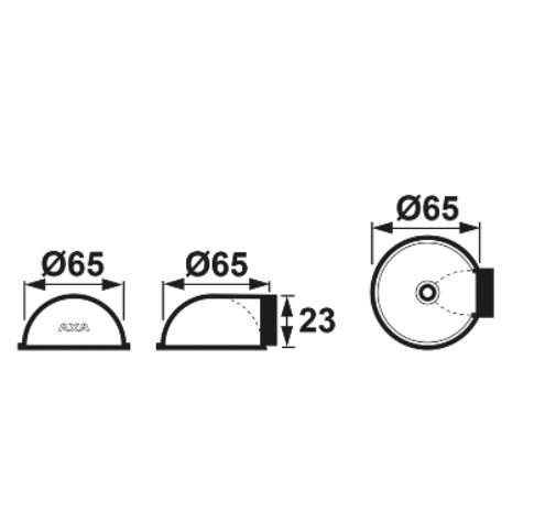 AXA Deurstopper FS65 Zwart