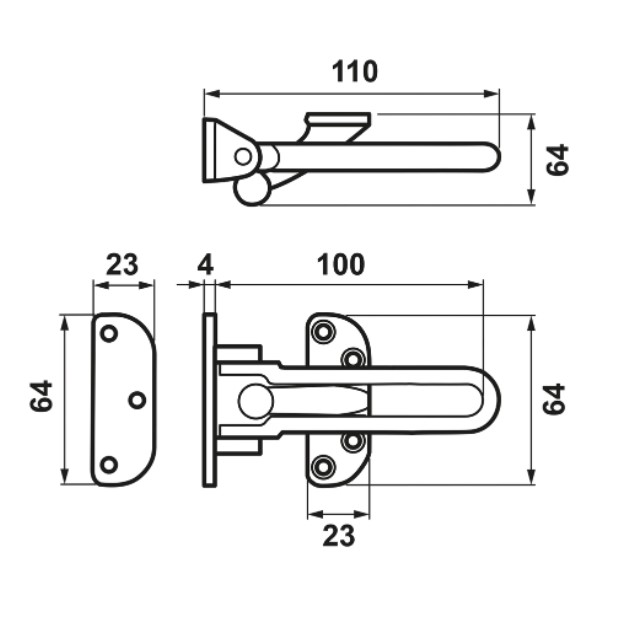 AXA Kierstandhouder IN mat zwart