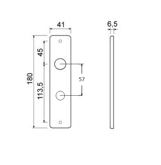 Ami kortschild WC57/5 aluminium zwart - Afbeelding 4