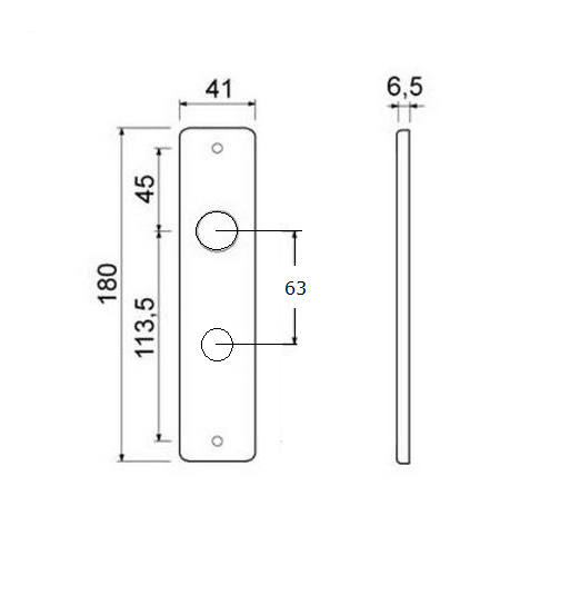 Ami kortschild WC63/8 aluminium zwart - Afbeelding 4