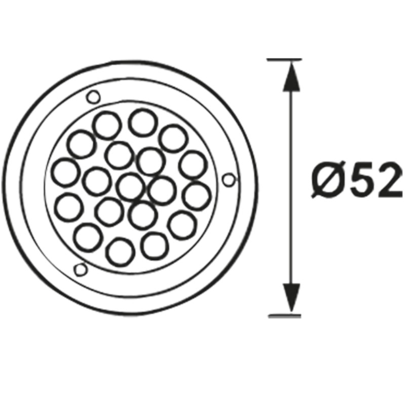 AXA ventilatierooster 52 mm rvs - Afbeelding 2