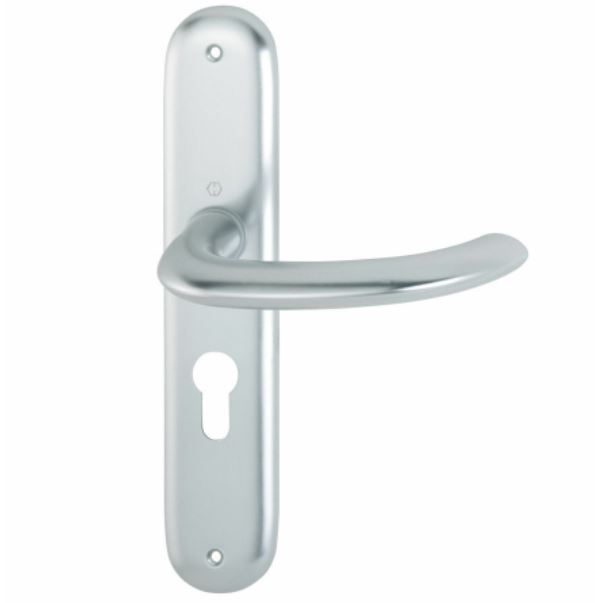 Hoppe Deurkruk Marseille op Schild PC55 Aluminium F1