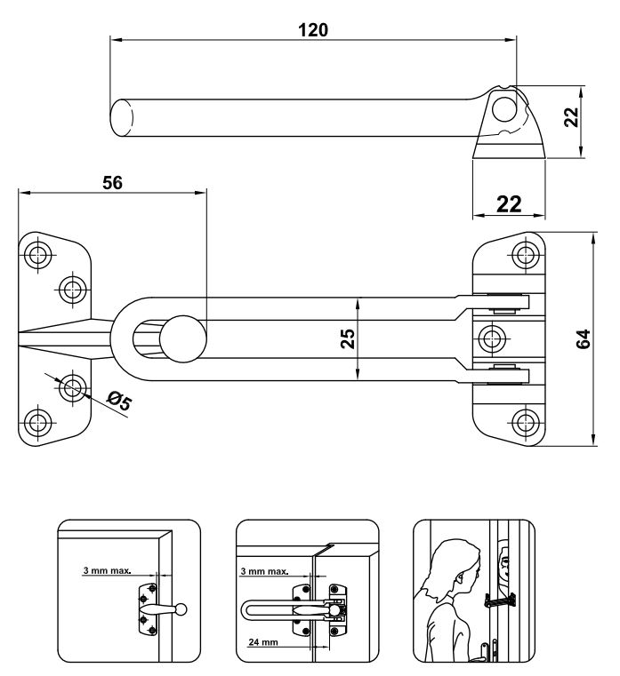 AMIG Kierstandhouder Brons antiek