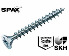 25 stuks RVS 4.5 x 45 mm Spax spaanplaatschroef platkop met pozidrive kruisindruk