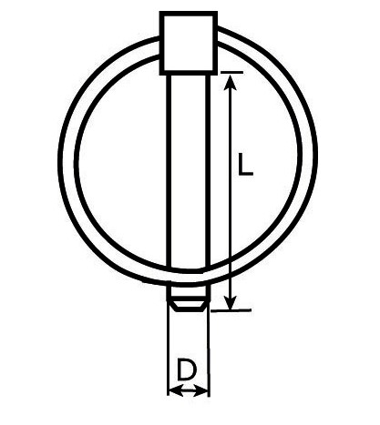 Borgpen 4,5 mm verzinkt