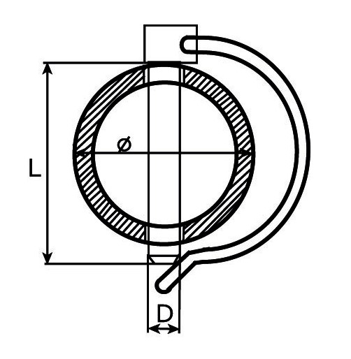 Buisborgpen 10x50 verzinkt
