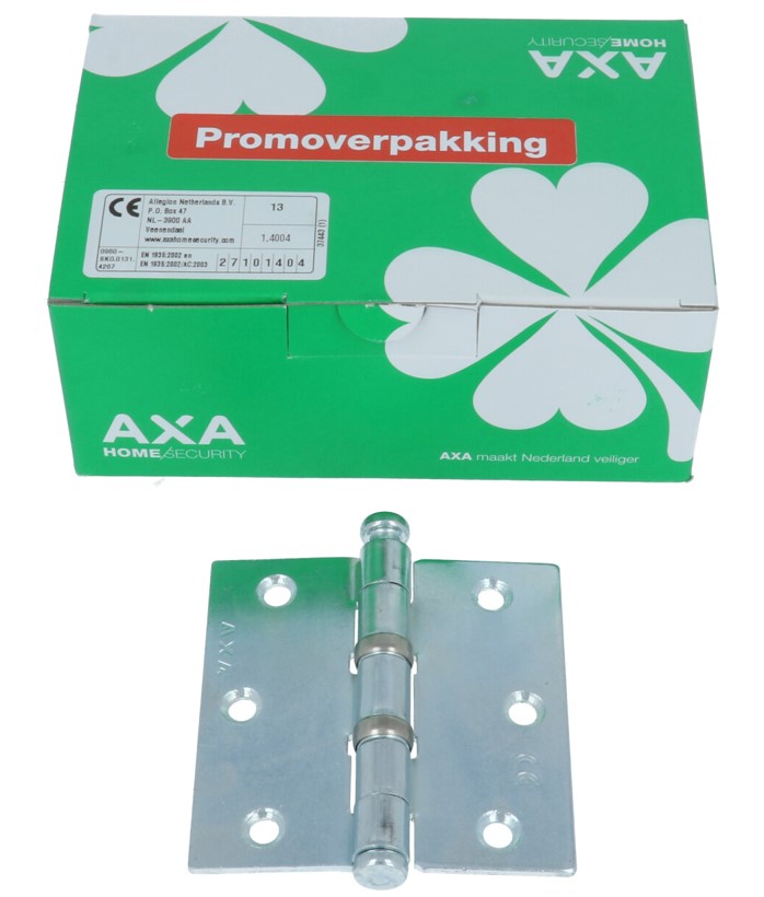 AXA Kogellagerscharnier 76x76 Verzinkt Rechte Hoeken promopack 10+2 gratis