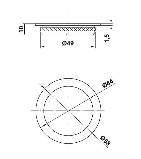 AMIG Set komgrepen zamak messing