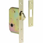 AMIG Insteekslot met haakschoot messing gelakt