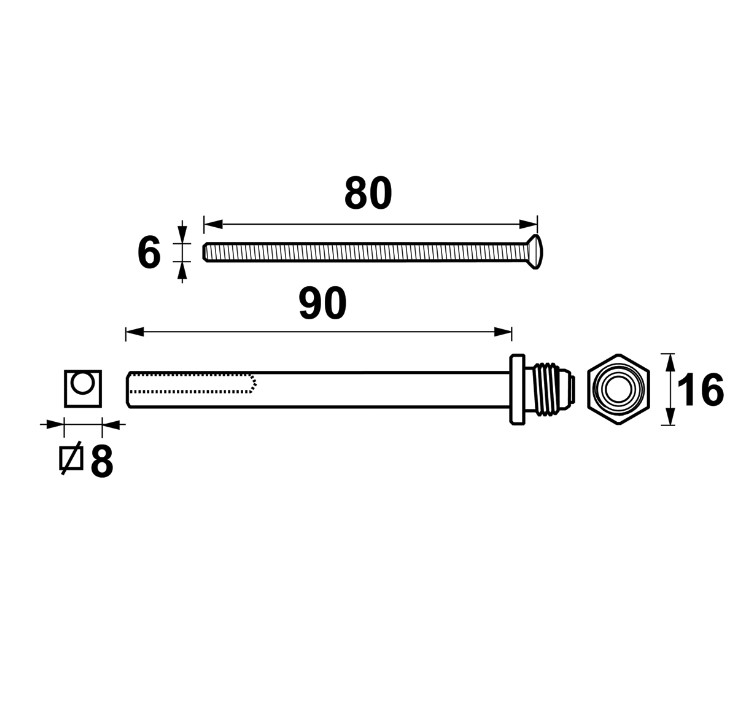AXA Verleng set deurdikte 63-70 mm