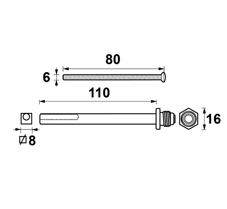 AXA Verleng set deurdikte 70-73 mm
