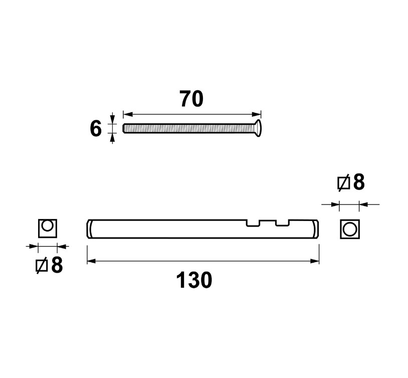 AXA Verleng set kruk-kruk deurdikte 53-63 mm zwart