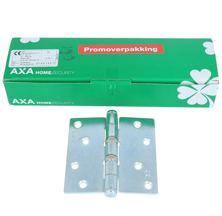 AXA kogellagerscharnier 89x89 verzinkt rechte hoeken promopack 10+2 gratis - Afbeelding 2