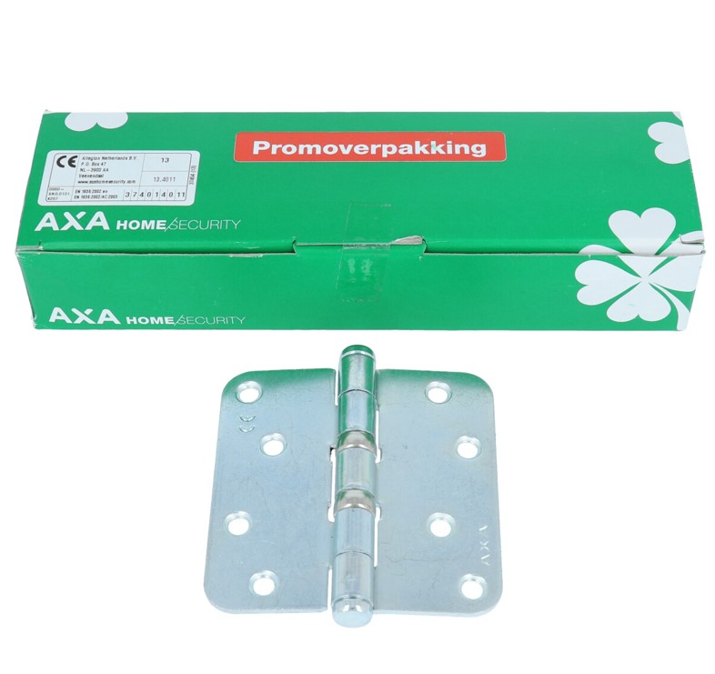 AXA Kogellagerscharnier 89x89 Verzinkt ronde hoeken promopack 10+2 gratis