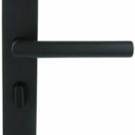 Deurklink op schild rechts toiletsluiting 63/8 mm BASICS LBII-19P13WC mat zwart
