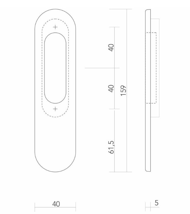 Buiten kom voor S2 hefschuifbeslag