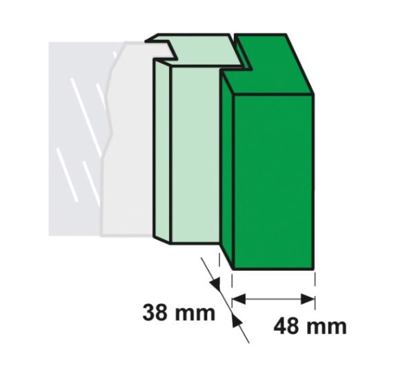 AXA Barrierestang V3-Uni in het kozijn 600 - 1100 mm