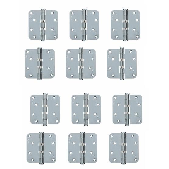 AXA kogellagerscharnier 89x89 verzinkt ronde hoeken promopack 10+2 gratis