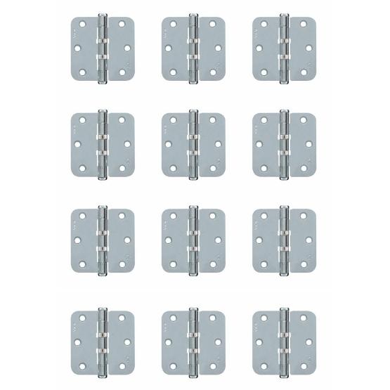 AXA kogellagerscharnier 76x76 verzinkt ronde hoeken promopack 10+2 gratis