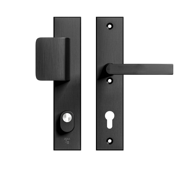 AXA Edge Plus veiligheidsbeslag PC92 SKG*** met kerntrekbeveiliging D-greep/kruk Zwart