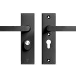 AXA Edge Plus veiligheidsbeslag kort PC55 SKG*** met kerntrekbeveiliging kruk/kruk Zwart