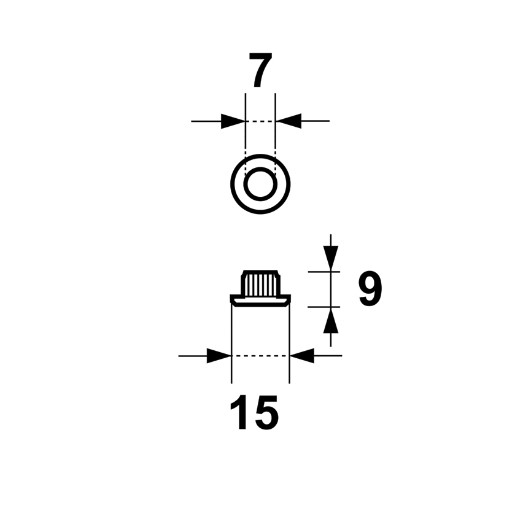 10 AXA lagers Easyfix kunststof zwart