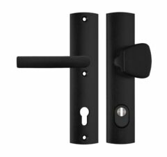 Axa Curve Veiligheidsbeslag met kerntrekbeveiliging PC92 knop/kruk SKG*** Zwart