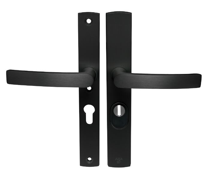 Axa Curve Plus Smal Veiligheidsbeslag PC55 met kerntrekbeveiliging kruk/kruk SKG*** Zwart