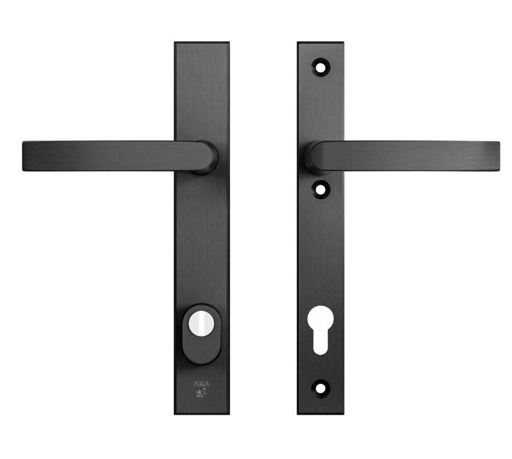 AXA Edge Plus Smal veiligheidsbeslag PC110 met kerntrekbeveiliging kruk/kruk Zwart