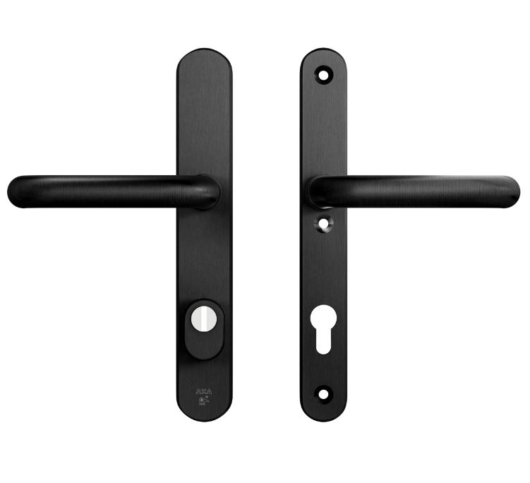 AXA Oval Plus Smal veiligheidsbeslag PC85 SKG*** met kerntrekbeveiliging kruk/kruk Zwart