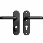 AXA Oval Plus kort veiligheidsbeslag PC72 SKG*** met kerntrekbeveiliging kruk/kruk Zwart