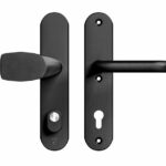 AXA Oval Plus veiligheidsbeslag PC92 SKG*** met kerntrekbeveiliging Wing-greep/kruk Zwart