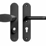 AXA Oval Plus veiligheidsbeslag PC72 SKG*** met kerntrekbeveiliging Wing-greep/kruk Zwart