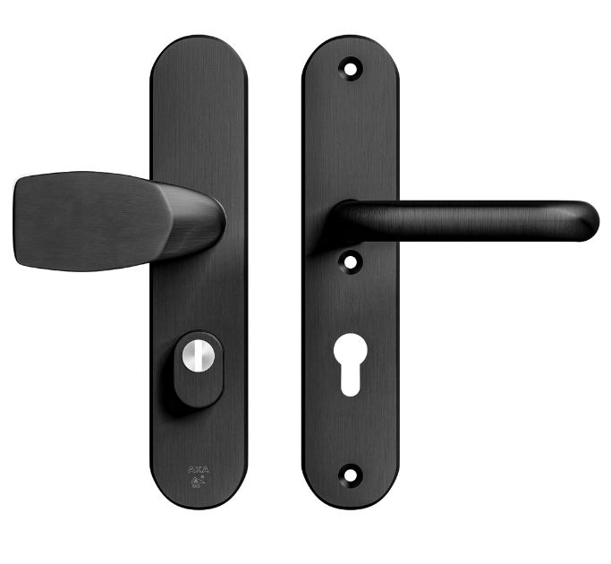 AXA Oval Plus veiligheidsbeslag PC72 SKG*** met kerntrekbeveiliging Wing-greep/kruk Zwart