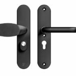 AXA Oval Plus veiligheidsbeslag PC55 SKG*** met kerntrekbeveiliging Wing-greep/kruk Zwart