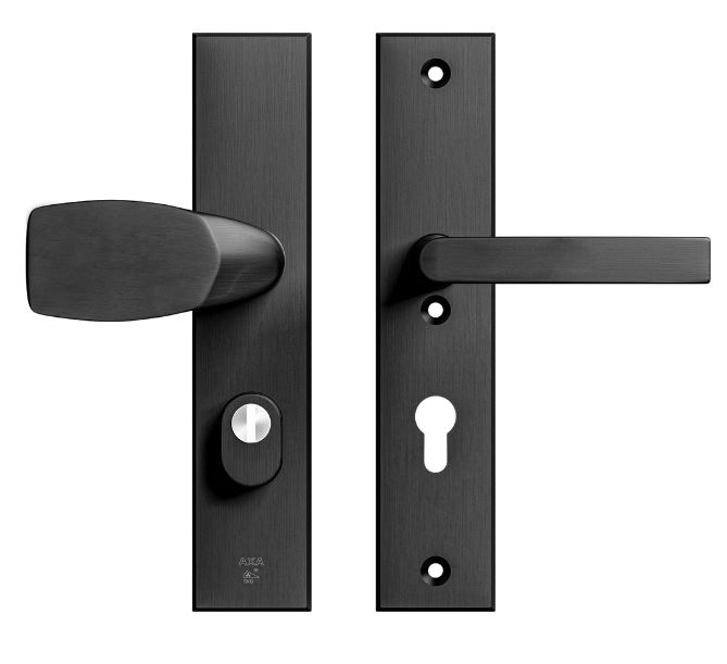 AXA Edge Plus veiligheidsbeslag PC72 SKG*** met kerntrekbeveiliging Wing-greep/kruk Zwart