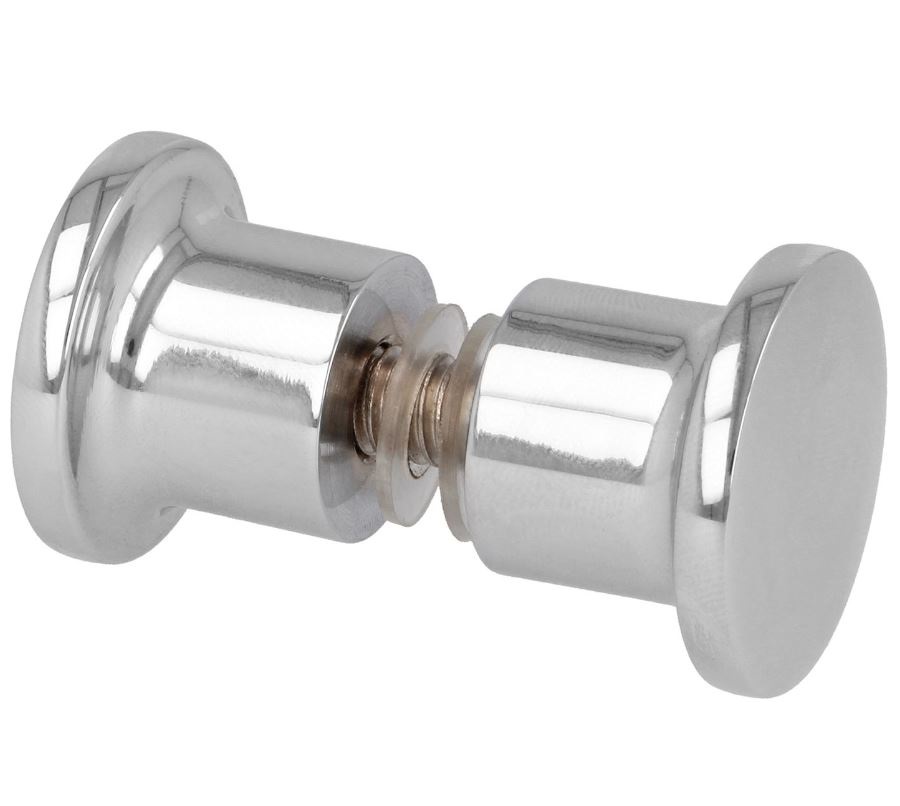 AMIG knop voor glazen deuren zamak verchroomd