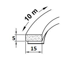AMIG zelfklevende tochtstrip 10meter 15x5mm Zwart