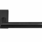 Deurkruk BASIC LBII-19Q32G op rechthoekig rozet PVD Gunmetal