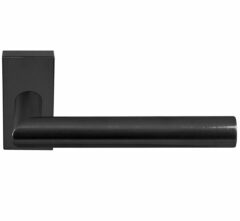Deurkruk BASIC LBII-19Q32G op rechthoekig rozet PVD Gunmetal
