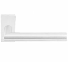 Deurkruk BASIC LBII-19Q32G op rechthoekig rozet Wit