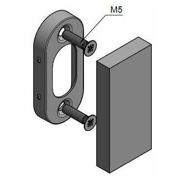Blind Plaatje SQUARE LSQB32 rechthoekig Brons