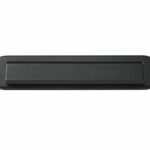 Briefplaat ORION ovaal RVS zwart