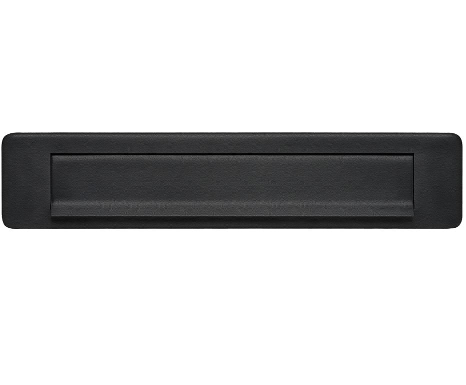 Briefplaat QUADRA rechthoek RVS zwart