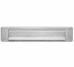 Briefplaat QUADRA rechthoek RVS mat