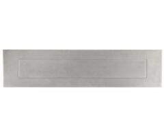 Briefplaat QUATTRO rechthoek RVS mat