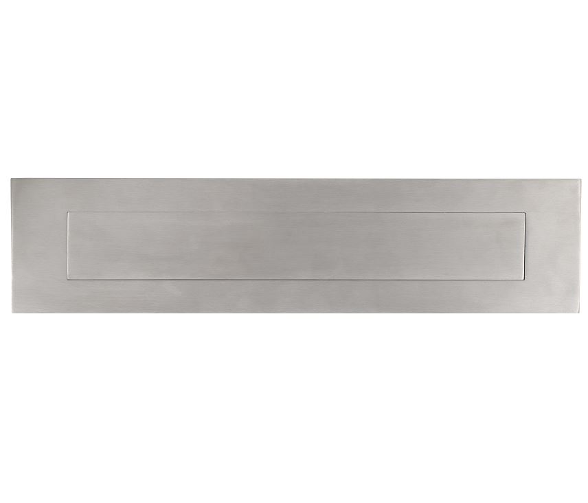Briefplaat QUATTRO rechthoek RVS mat
