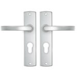 AXA curve schild PC55 met deurkruk blok aluminium F1